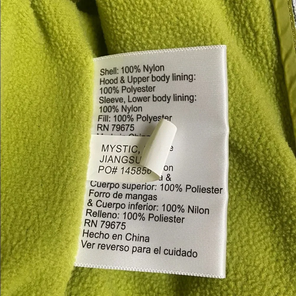 Michael Kors Navy and Lime Baby Snowsuit Size 6-12 months
